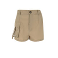 Women's Work Pants Button Pocket Shorts