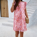 Elegant printed sleeveless dress