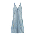 Summer new style with perforated decorative denim dress