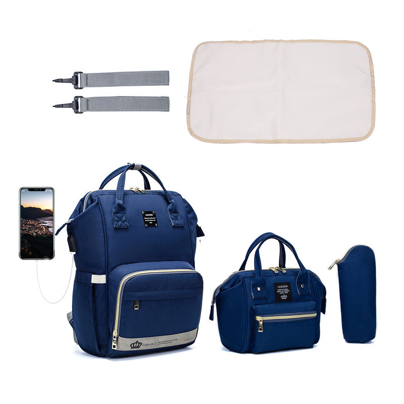 Handbag Multi-purpose Mother And Baby Bag Three-piece Backpack