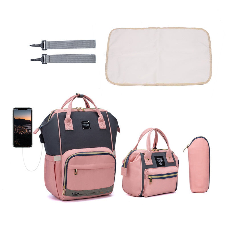 Handbag Multi-purpose Mother And Baby Bag Three-piece Backpack