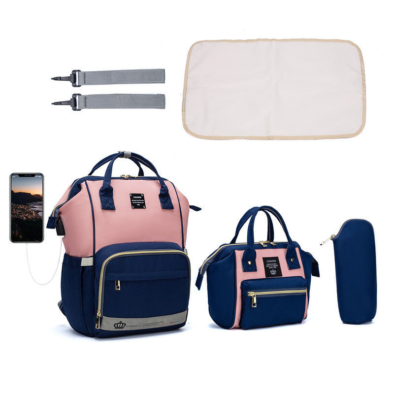 Handbag Multi-purpose Mother And Baby Bag Three-piece Backpack