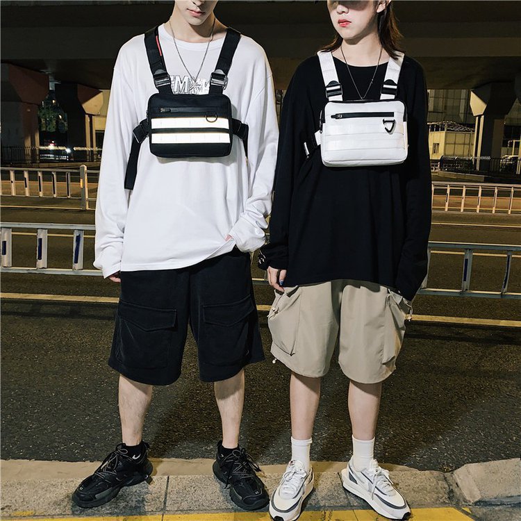 Multi-purpose Tooling Shoulder Hip-hop Chest Bag Front Hanging Vest