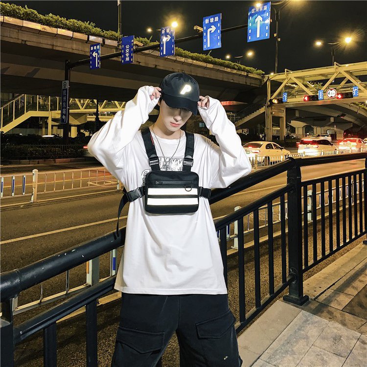 Multi-purpose Tooling Shoulder Hip-hop Chest Bag Front Hanging Vest