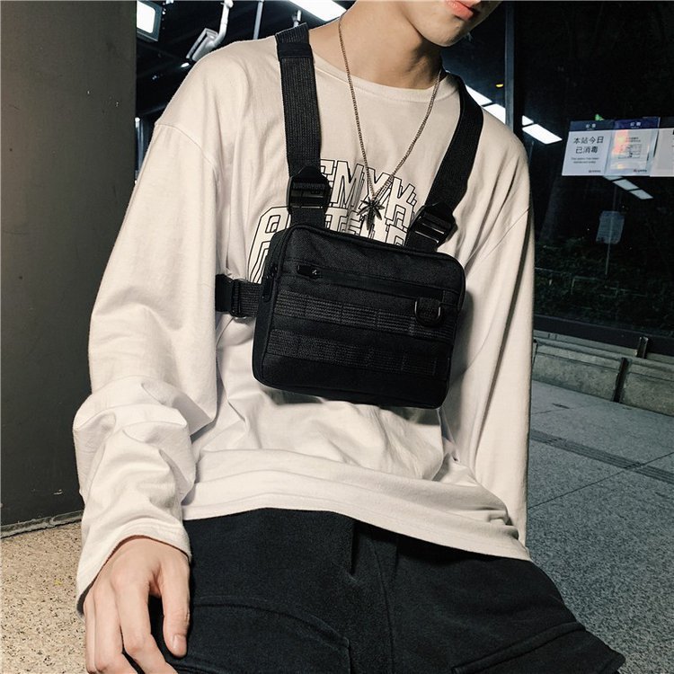 Multi-purpose Tooling Shoulder Hip-hop Chest Bag Front Hanging Vest