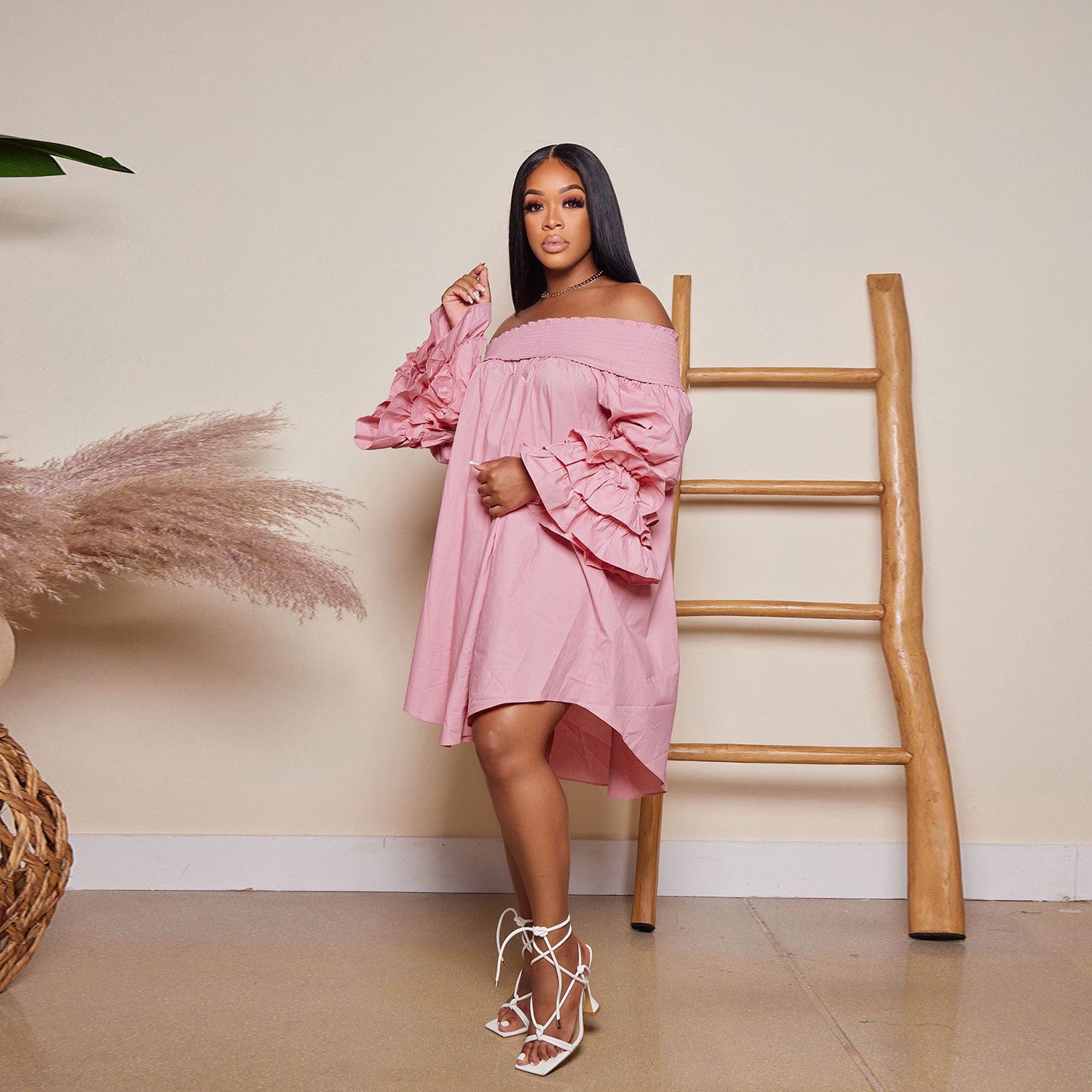 Elegant Off-Shoulder Fitted Dress Style Summer Fashion