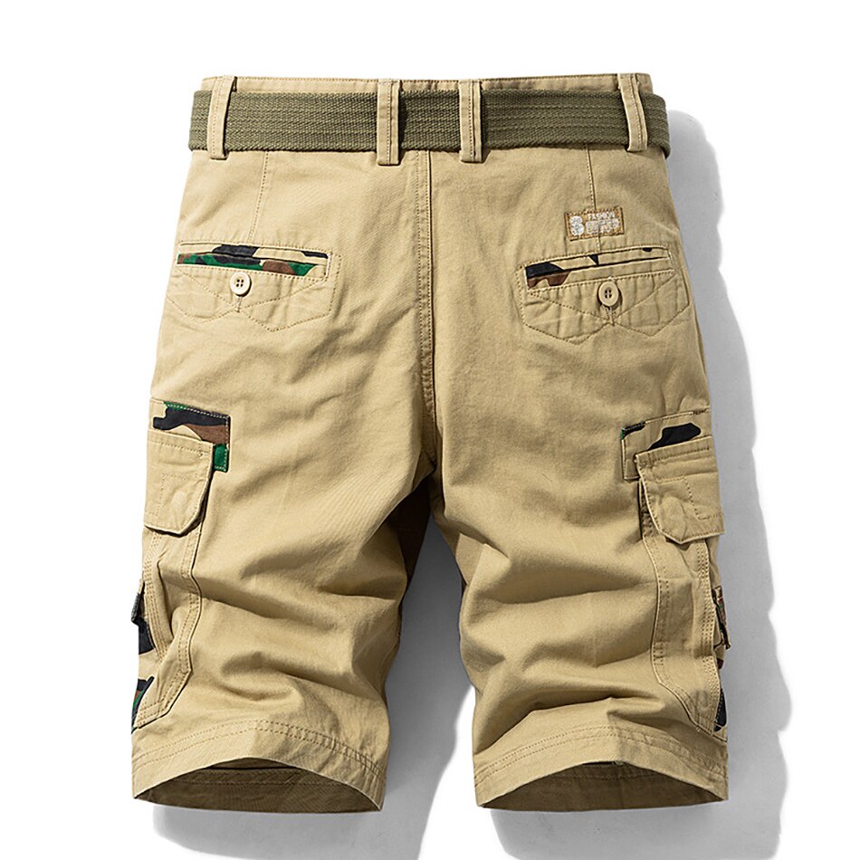 Men's Street Shorts Summer Camouflage Short Casual Cargo Multi-Pocket Cortos Homme Cotton Military Beach Work Brand Pants