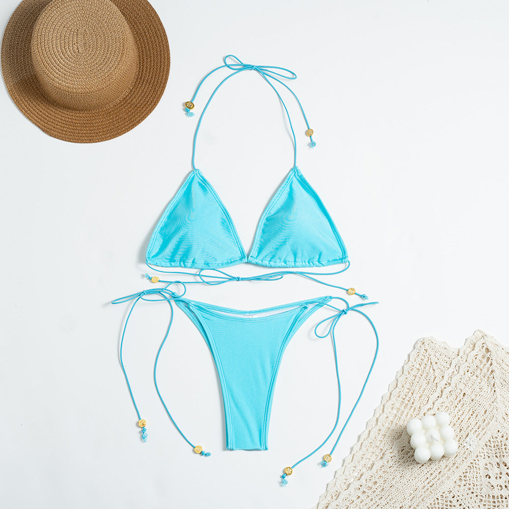 Strappy Bikini Swimsuit Set for Women