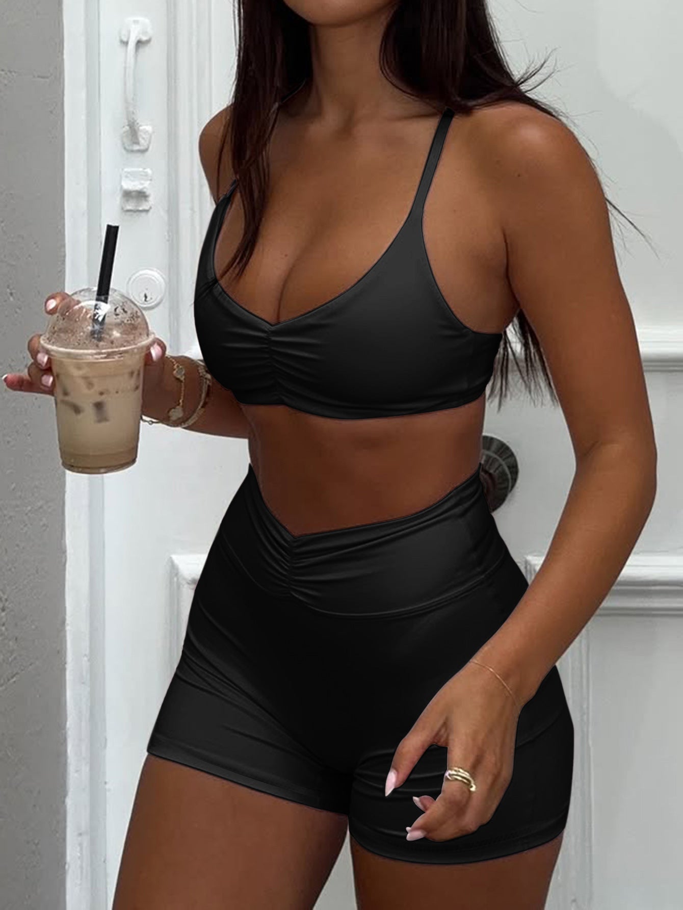 Women's Halterneck Shorts Two-Piece Set