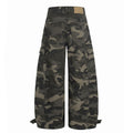 Camouflage curved knife work pants
