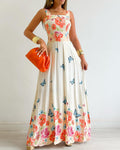 Summer Strapless Printed Vacation Dress