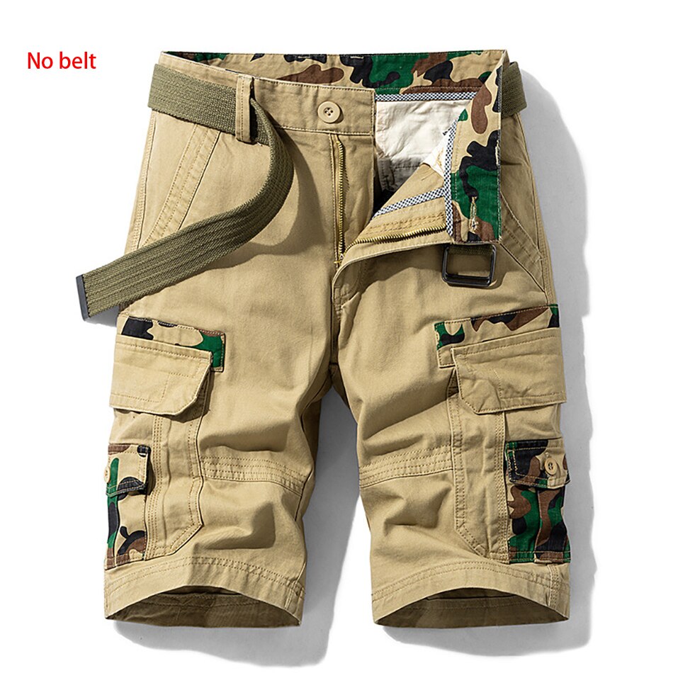 Men's Street Shorts Summer Camouflage Short Casual Cargo Multi-Pocket Cortos Homme Cotton Military Beach Work Brand Pants