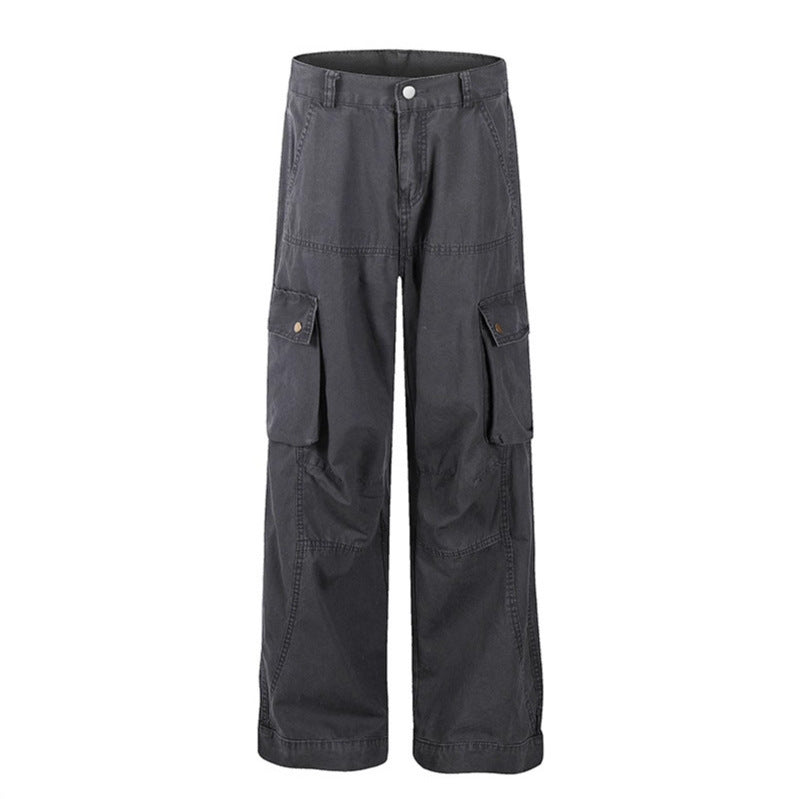 Multi pocket straight leg work pants
