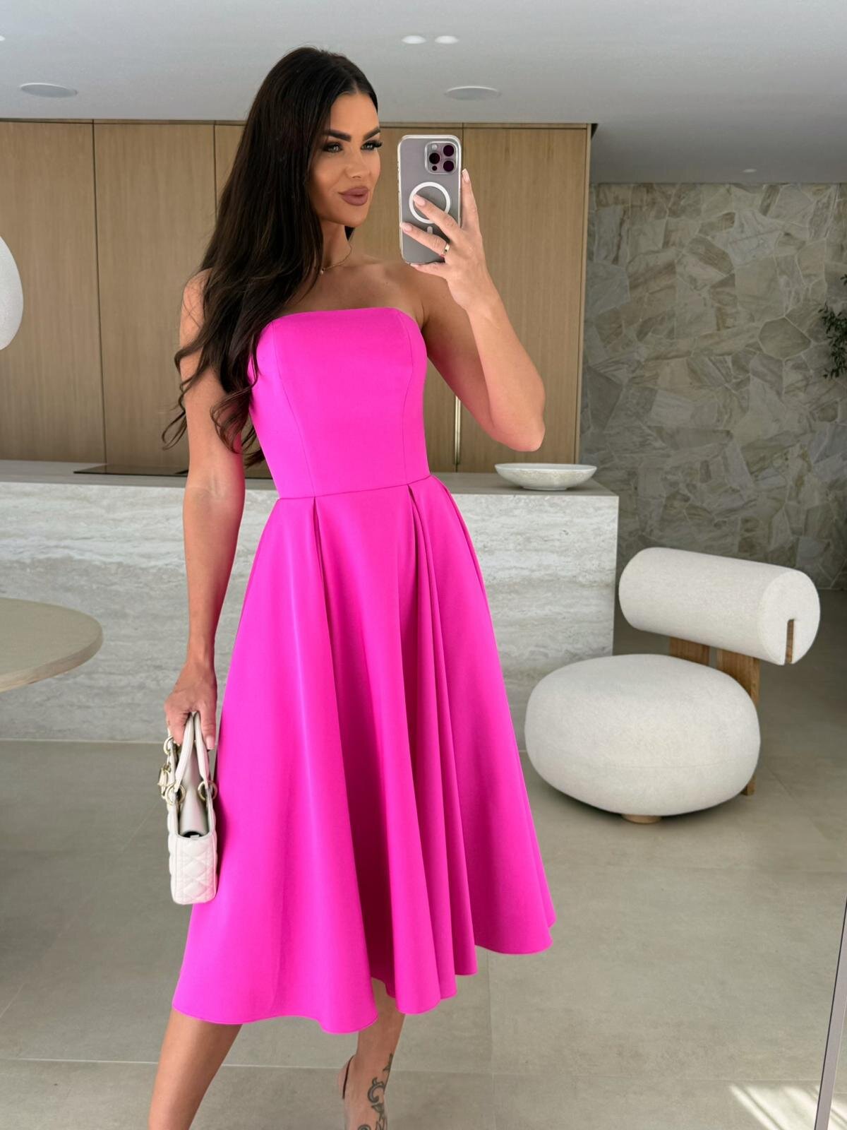 Summer New Arrival Cross-front Dress  Women's Pure Color Dress