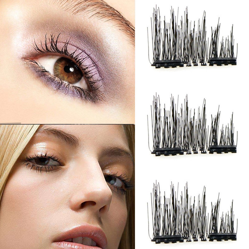 Trucco Ciglia Magnetica Magnetica Invisibile Ciglia make up 3D Visone Ciglia Finte Con Magnete Pinzetta Ciglia di Spessore Striscia Completa