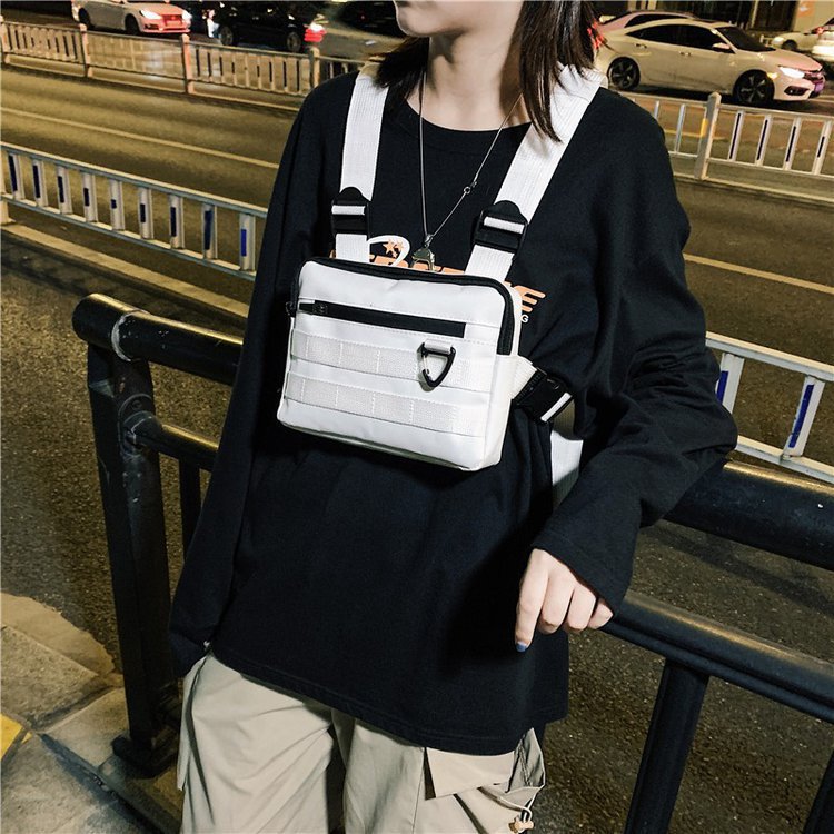 Multi-purpose Tooling Shoulder Hip-hop Chest Bag Front Hanging Vest