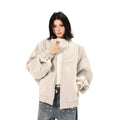 Short Outerwear Baseball Collar Aviator Work Jacket