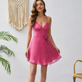 Short Dress with V-neck Design for Summer