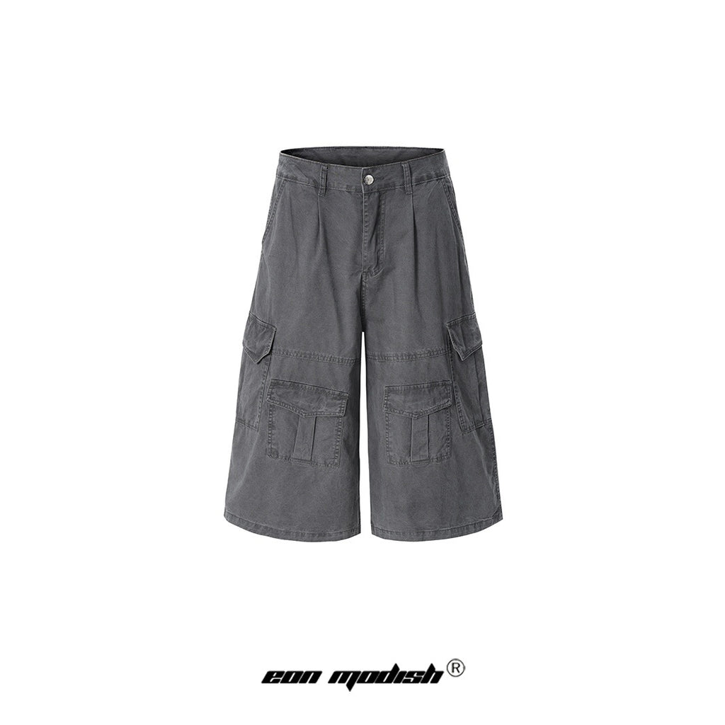Retro Simple Loose Casual Work Shorts Pants