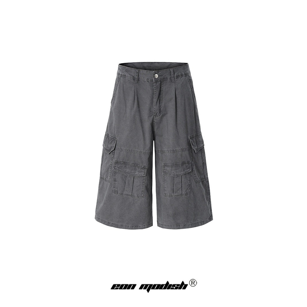 Retro Simple Loose Casual Work Shorts Pants