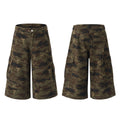 Retro Simple Loose Camouflage Work Shorts Pants