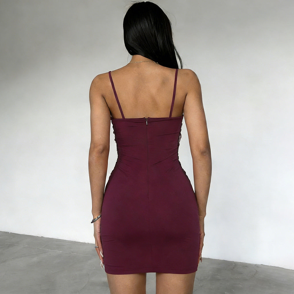 Summer fashion elegant creative tassel spliced fitted sleeveless dress