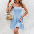 European and American women's French summer new holiday style suspender dress