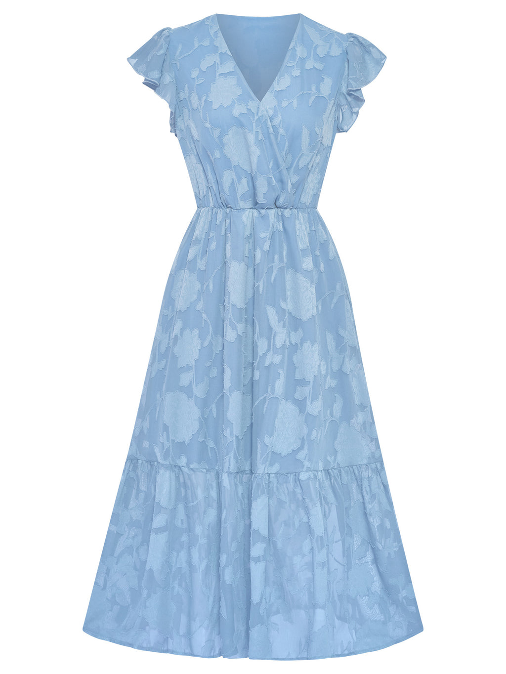 Spring And Summer New Women's Casual V-Neck Flower Sleeveless Dress