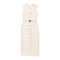 Summer women's sleeveless MIDI dress with waistband