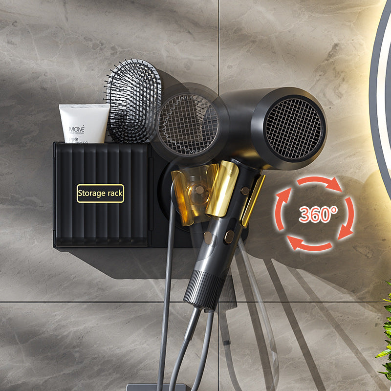 Lazy Hair Dryer Bracket Hands-Free Hair Dryer Multifunctional Shelf Wall-Mounted Without Punching Holes