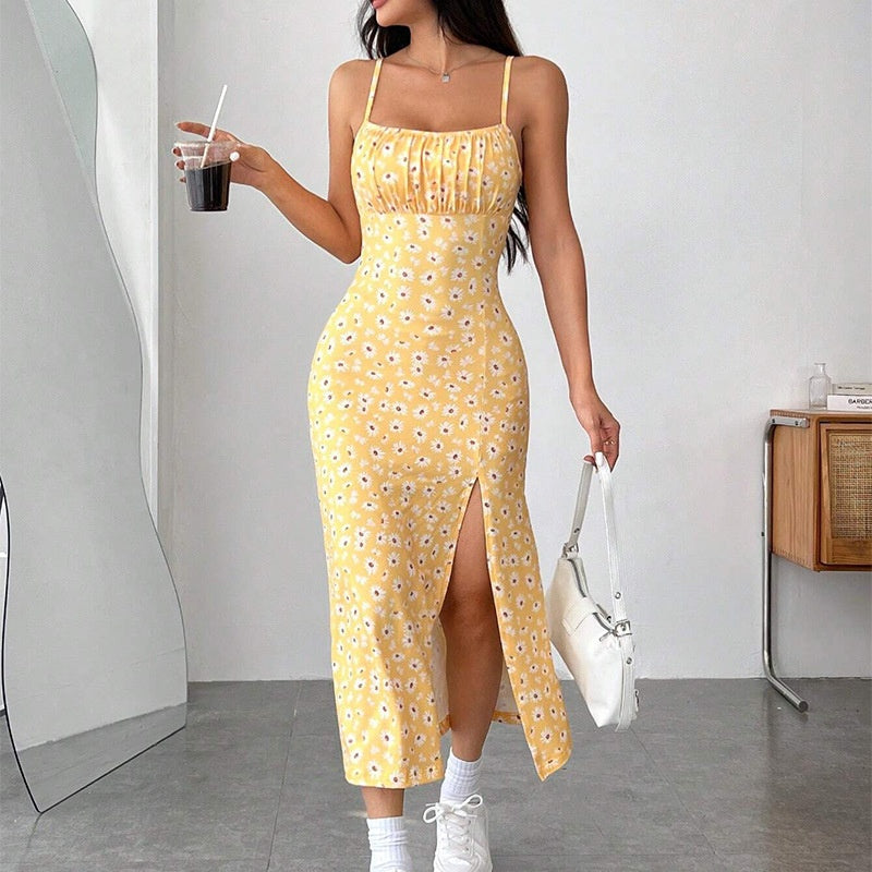 Women's Clothing Summer New Arrival Dress Strapless Dress Yellow