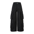 Multi pocket work pants with wide legs