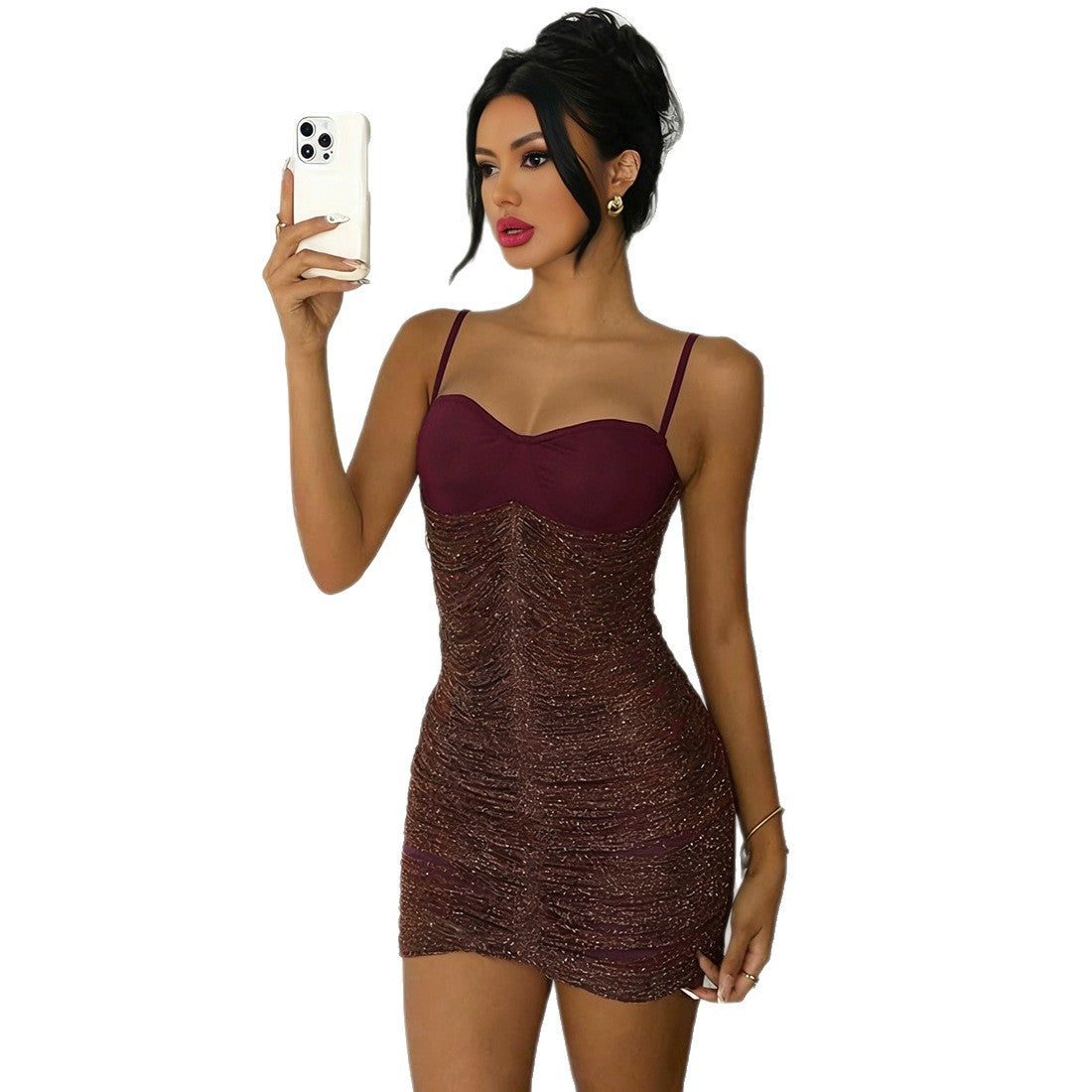 Summer fashion elegant creative tassel spliced fitted sleeveless dress