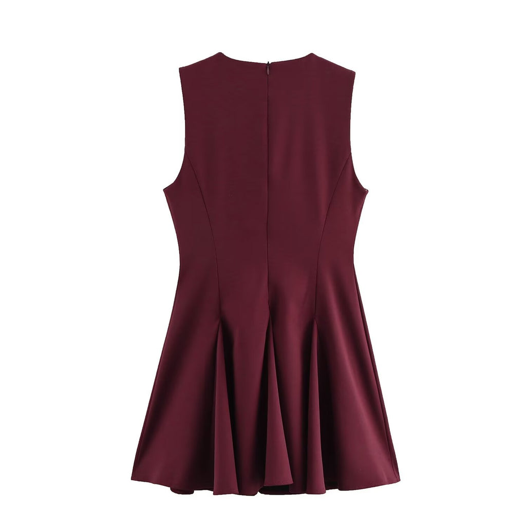 Wide bow decoration dress