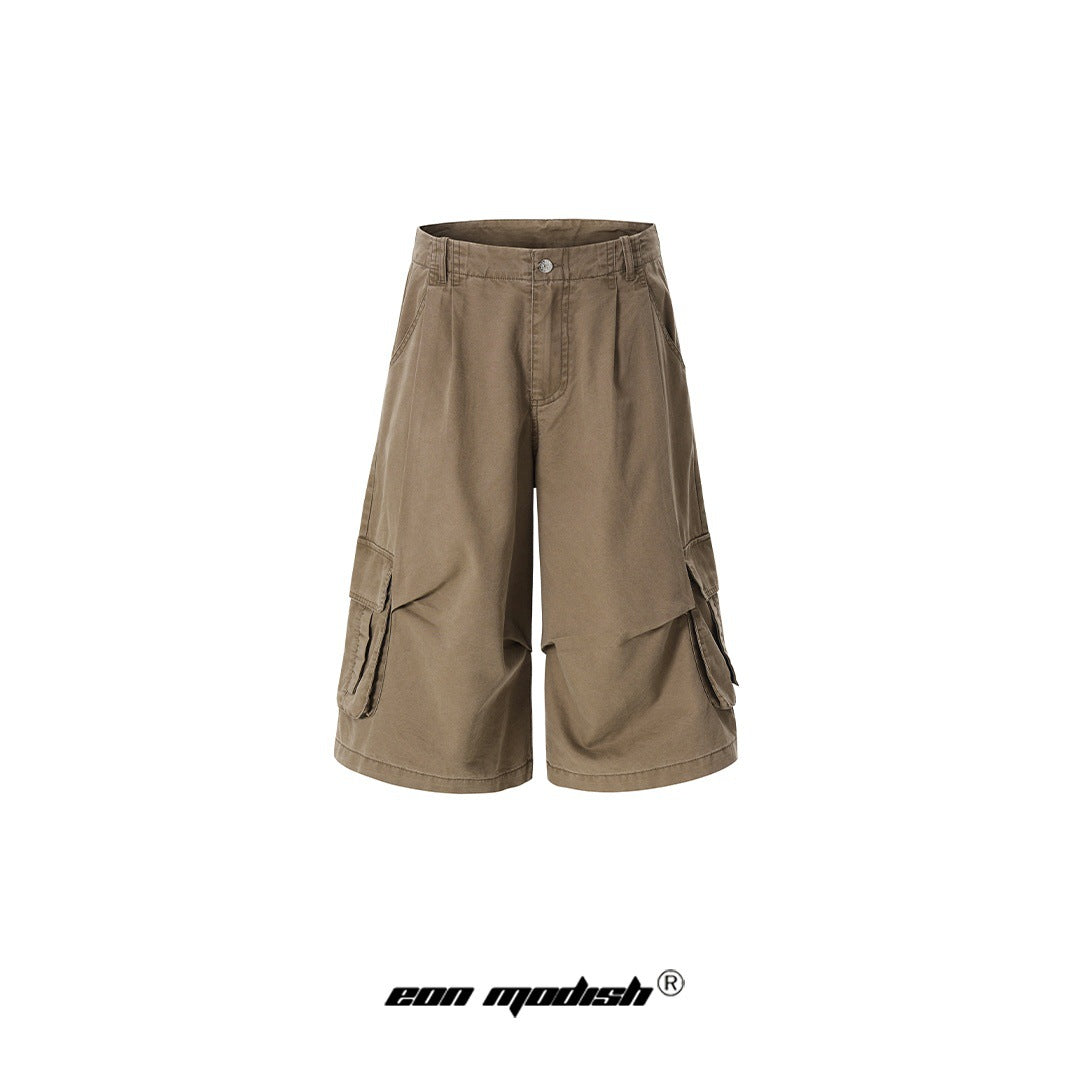Retro Simple Loose Casual Work Shorts Pants