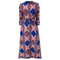 Spring And Summer New Beauty Print Contrast Long Pleated Dress