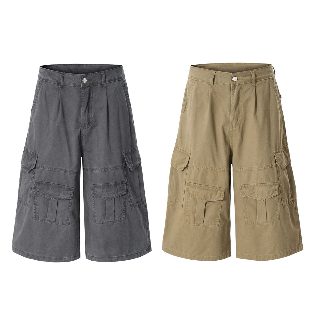 Retro Simple Loose Casual Work Shorts Pants