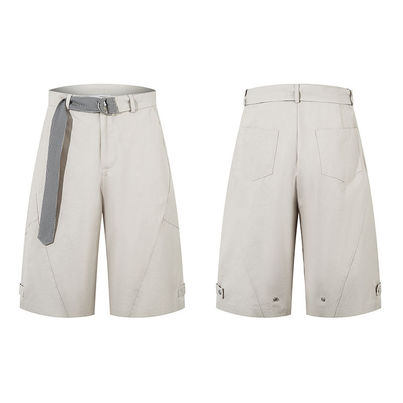 Waistband Design Loose Work Shorts for Men and Women Casual Five-Point Pants