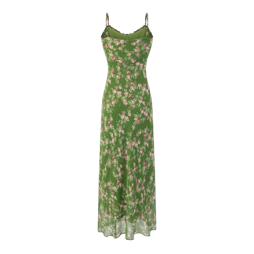 Floral Strapless Dress for Summer Beach Vacation