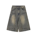 Retro Leopard Print Seven-Quarter Shorts Unisex Street  Loose Casual Wide-Leg Work Pants Trendy Brand Five-Quarter Pants
