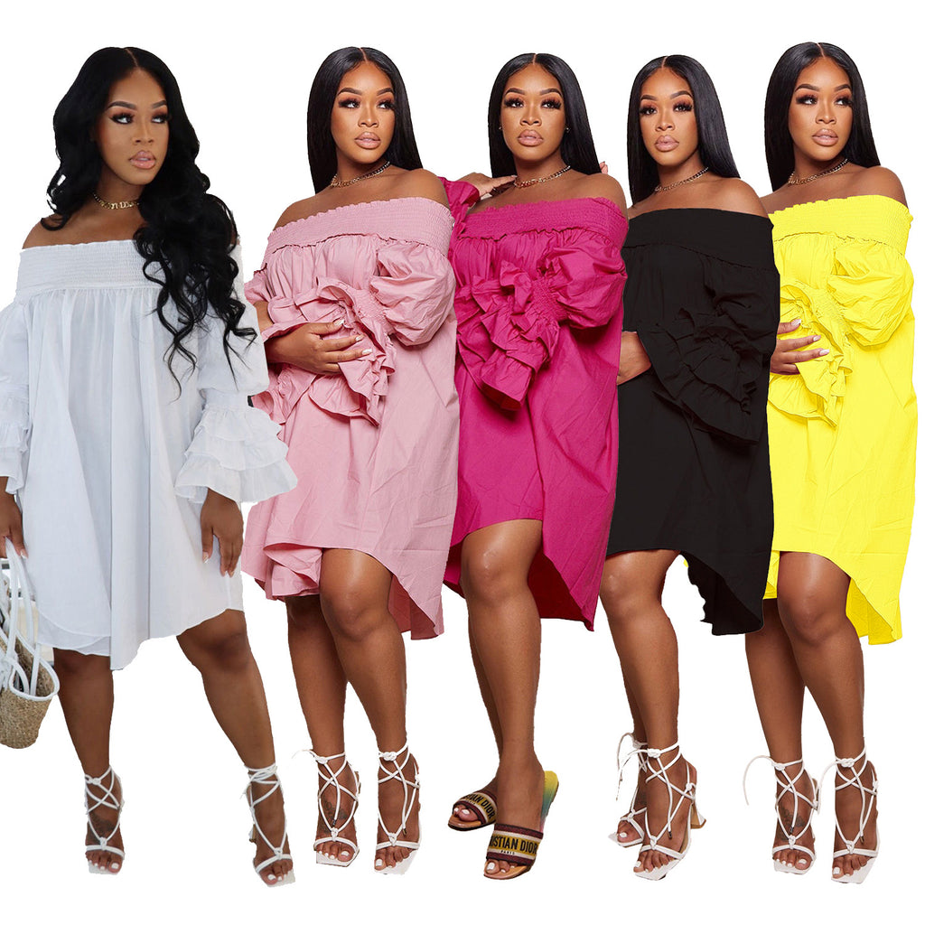 Elegant Off-Shoulder Fitted Dress Style Summer Fashion