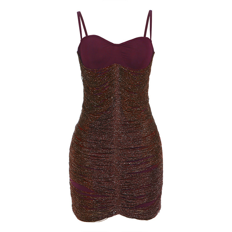 Summer fashion elegant creative tassel spliced fitted sleeveless dress