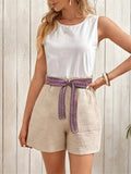 Tied High Waist Shorts