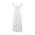 Floral Dress Women Summer Waist-Cinching Backless Long Dress