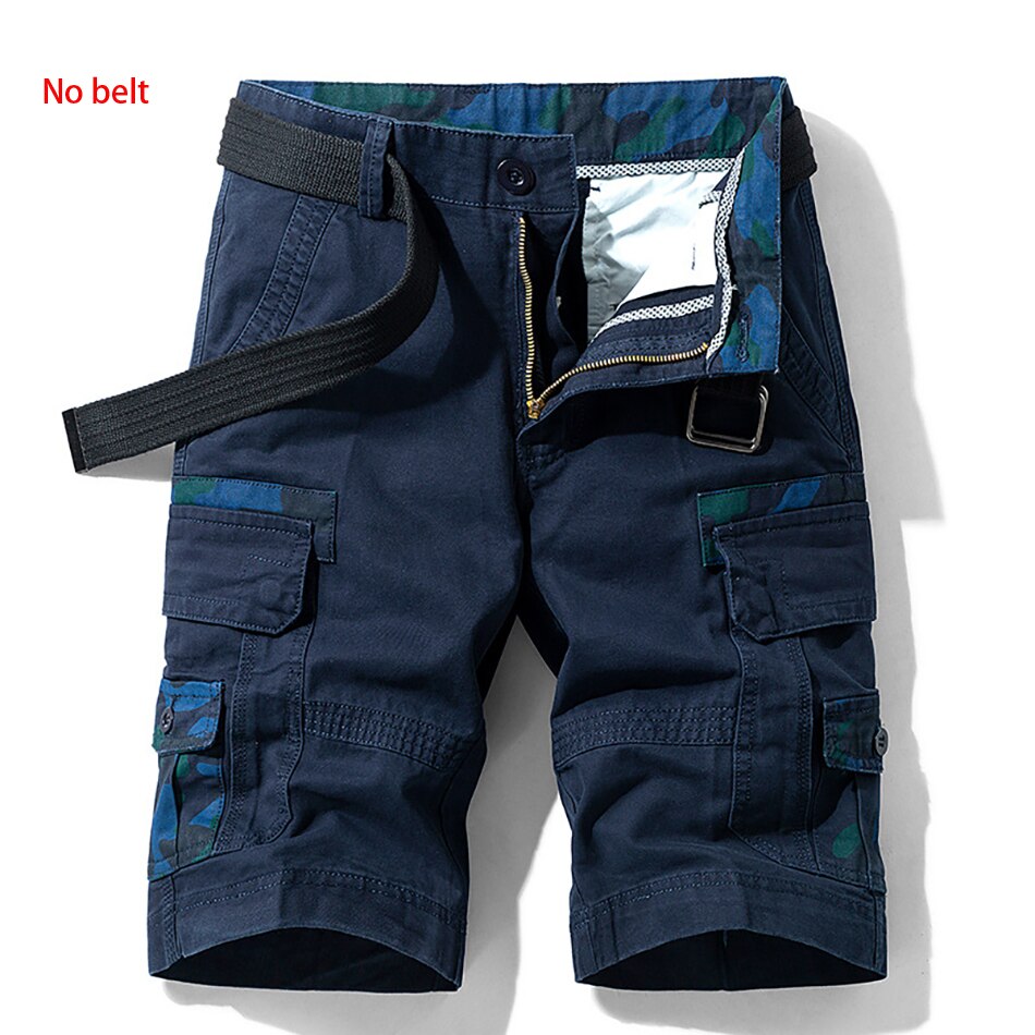 Men's Street Shorts Summer Camouflage Short Casual Cargo Multi-Pocket Cortos Homme Cotton Military Beach Work Brand Pants