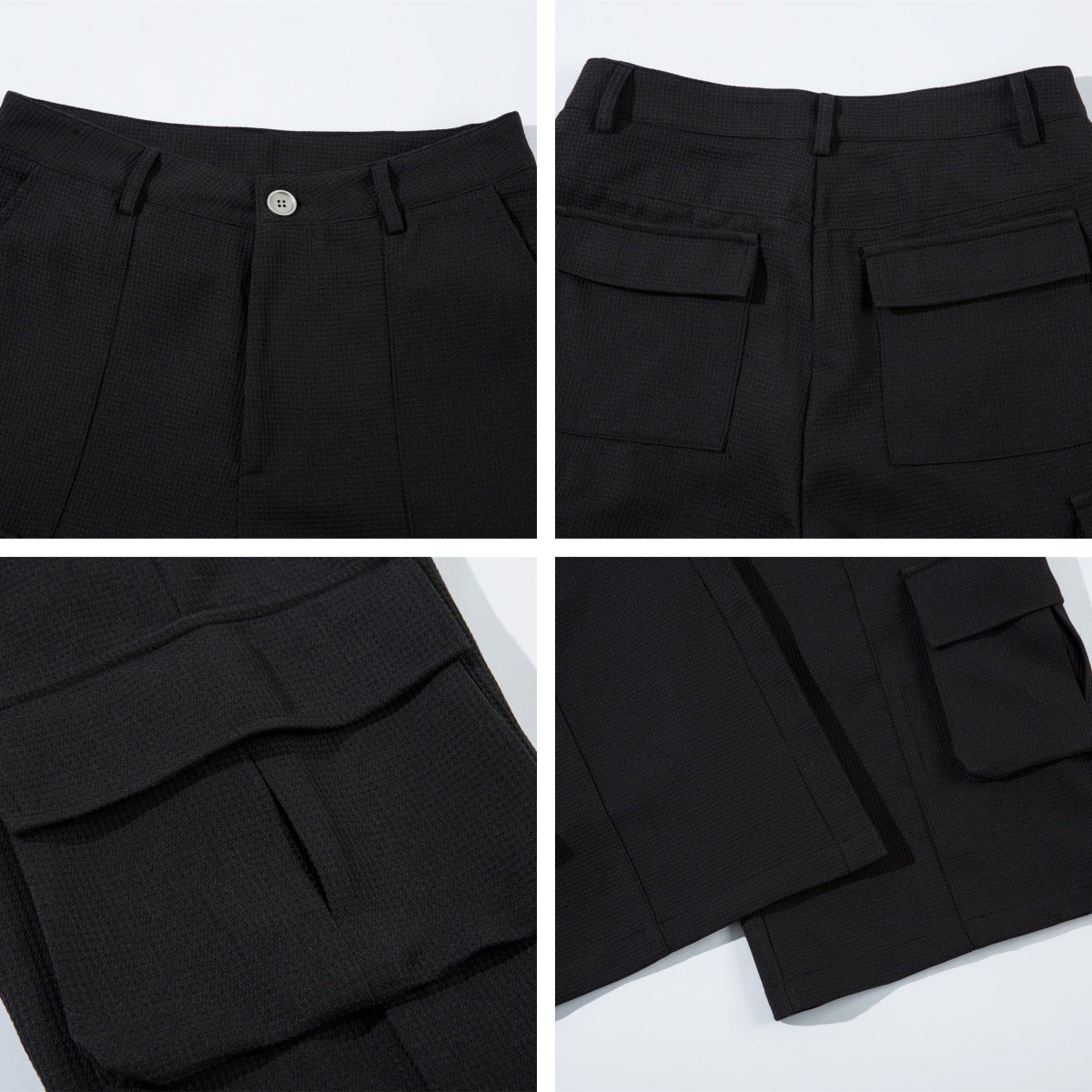 Multi pocket work pants with wide legs