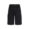 Retro Washed Vintage Multi-Pocket Denim Work Shorts Unisex Loose Wide-Leg Three-Quarter Pants