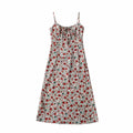 Summer Women's Small Floral Suspender Dress