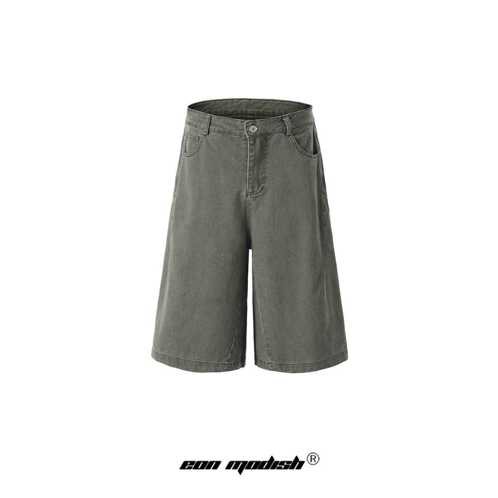 Retro Simple Loose Casual Work Shorts Pants