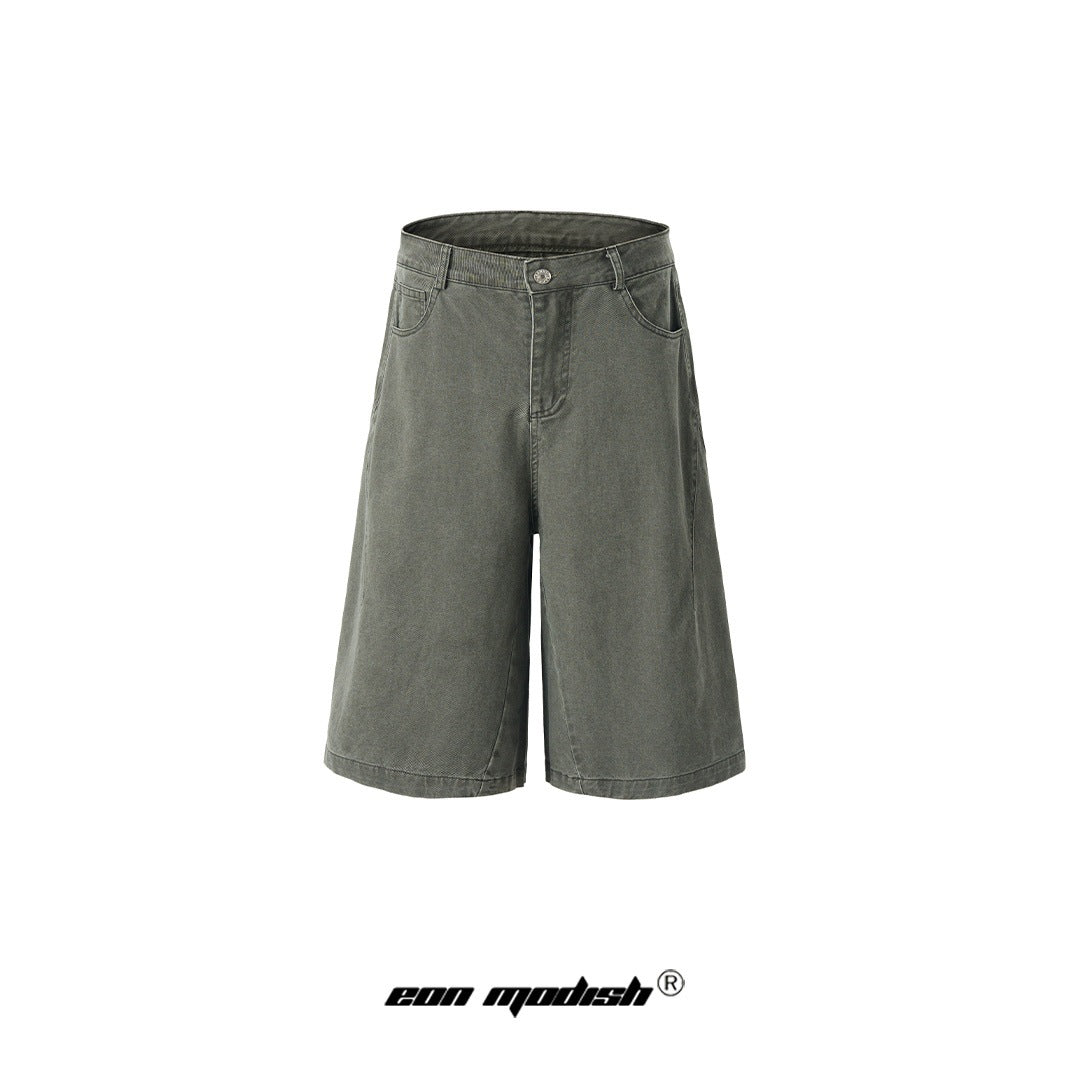 Retro Simple Loose Casual Work Shorts Pants
